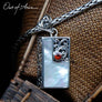 Bali Sterling Silver Garnet & Mother of Pearl Pendant - OutOfAsia